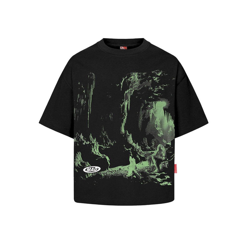 Camiseta “Caverna Neandertal” Preta