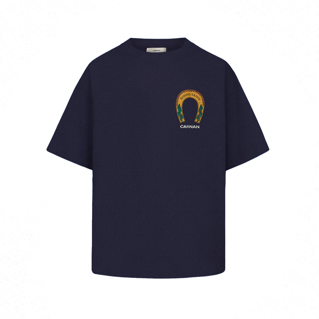 Camiseta “Horses Painting” Marinho