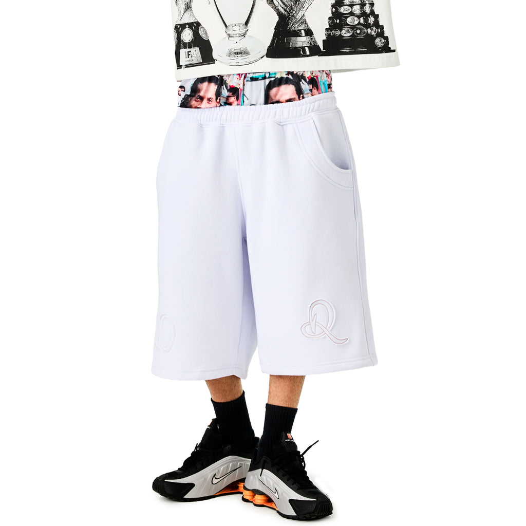 Bermuda de Moletom "Curvas de Campo" Branca