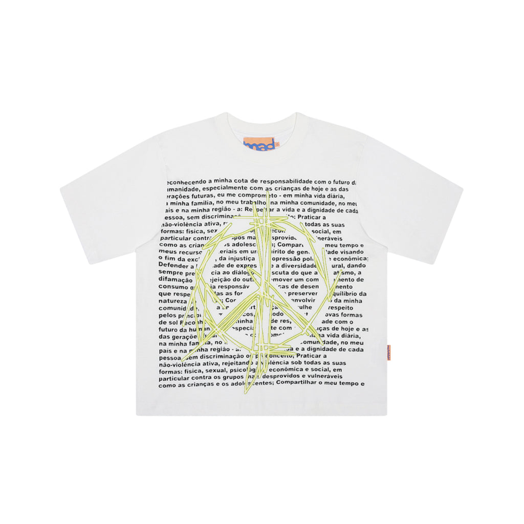 Camiseta "Manifesto da Paz" Branca