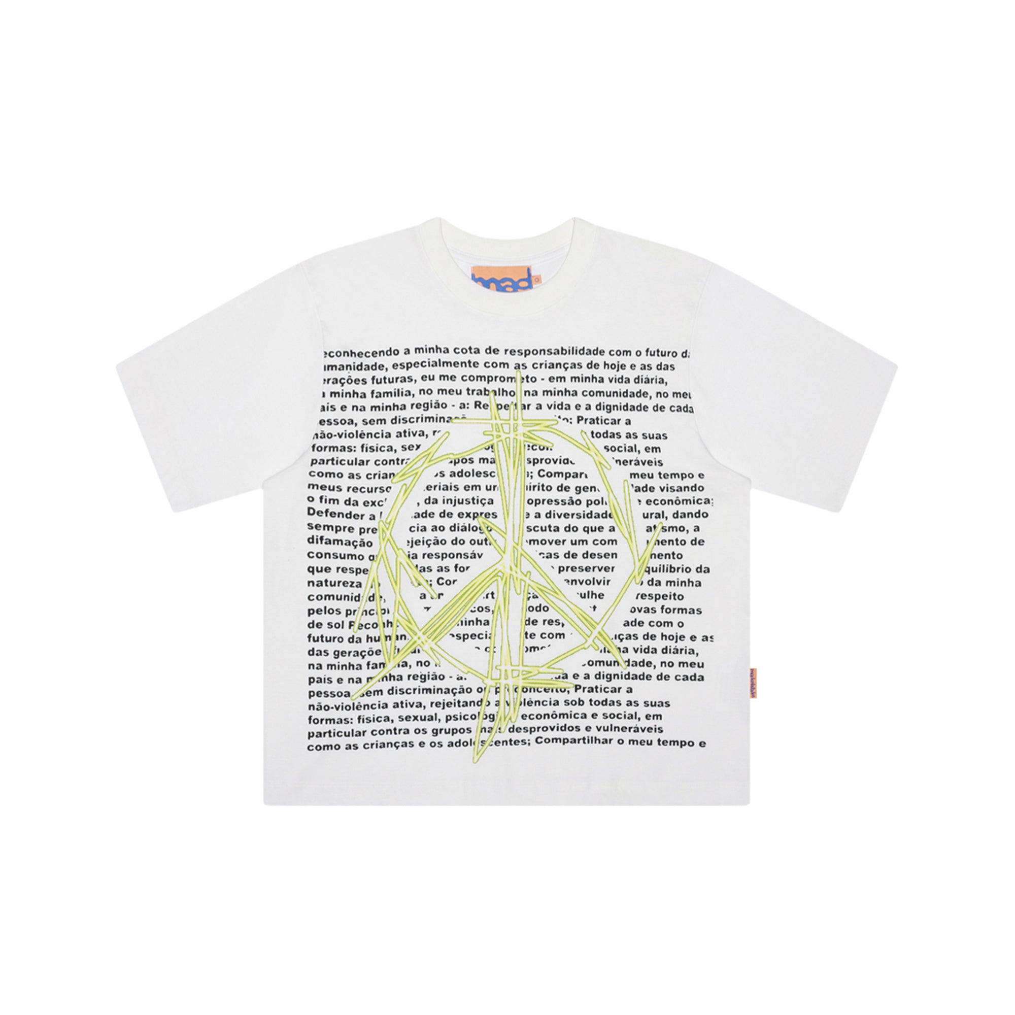 Camiseta "Manifesto da Paz" Branca