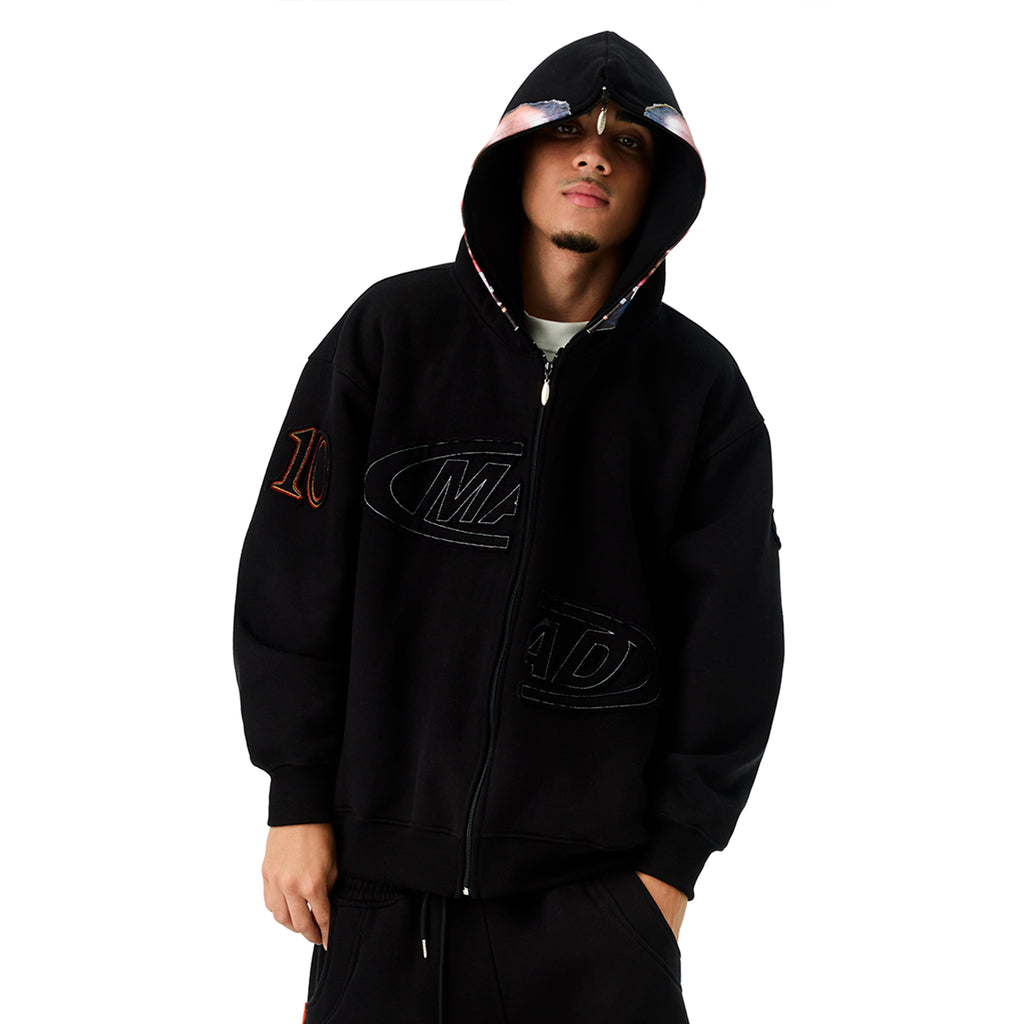 Casaco Moletom "Full Zip Sósia" Preto