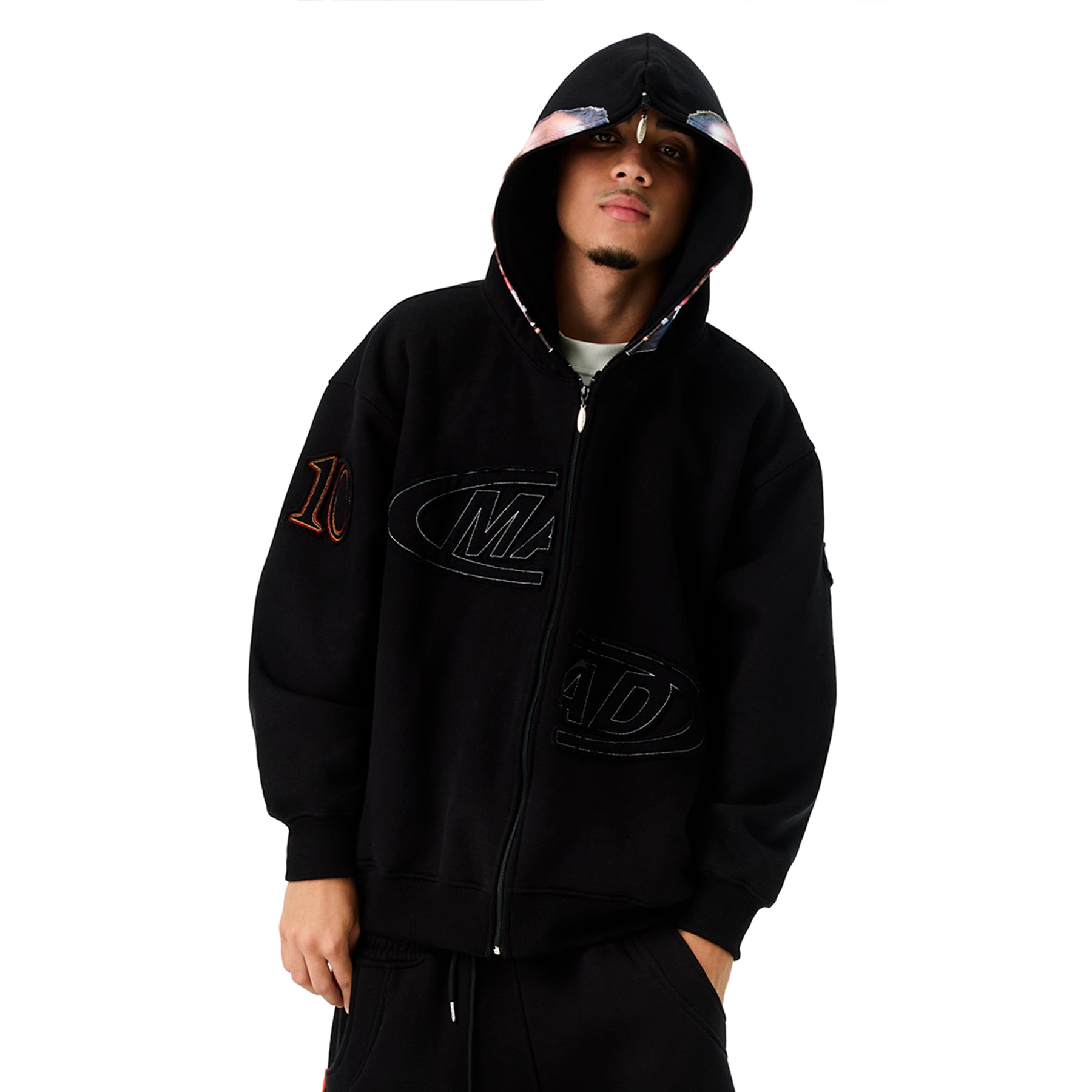 Casaco Moletom "Full Zip Sósia" Preto