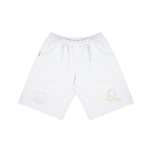 Bermuda de Moletom "Curvas de Campo" Branca