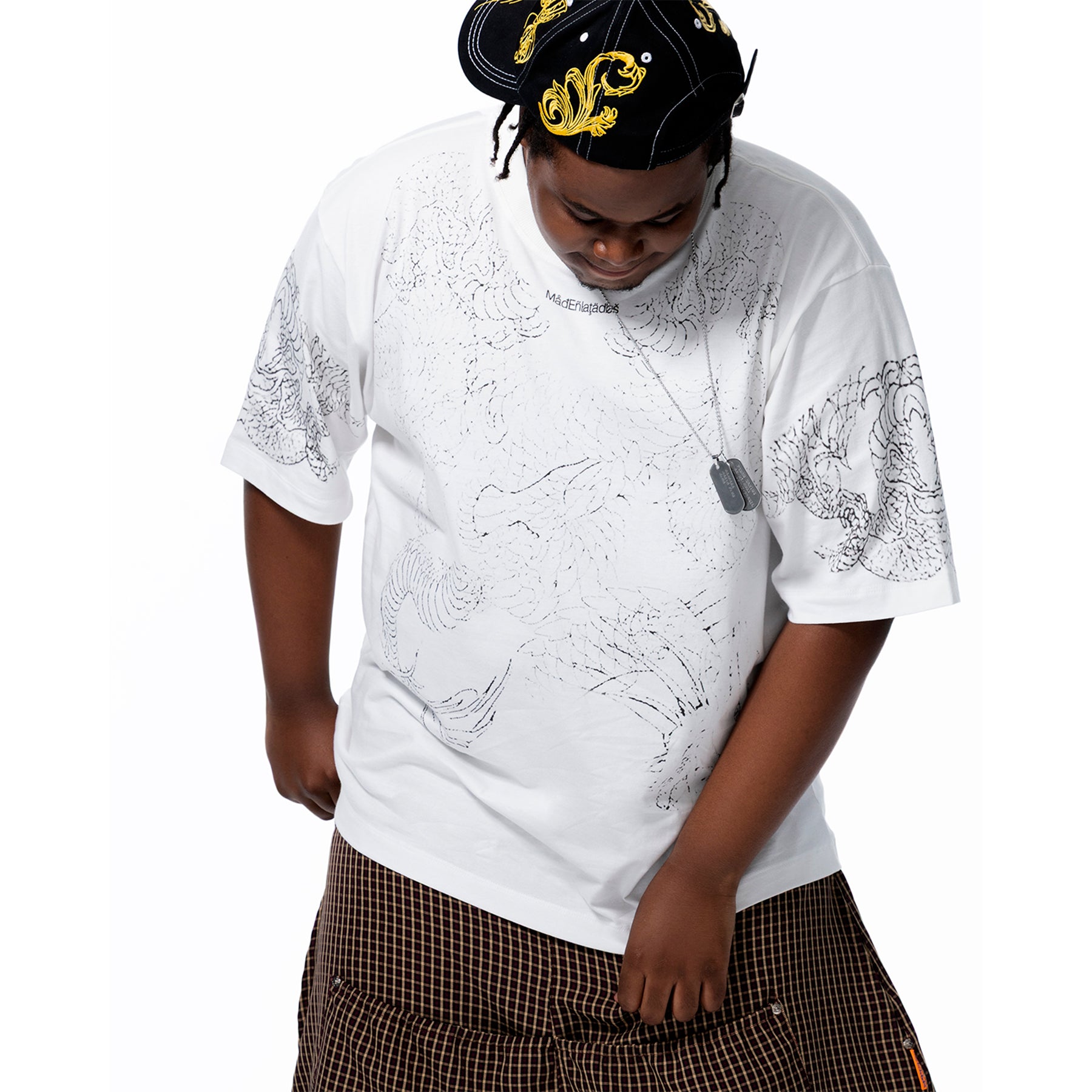 Camiseta "Drag Plate" Branca