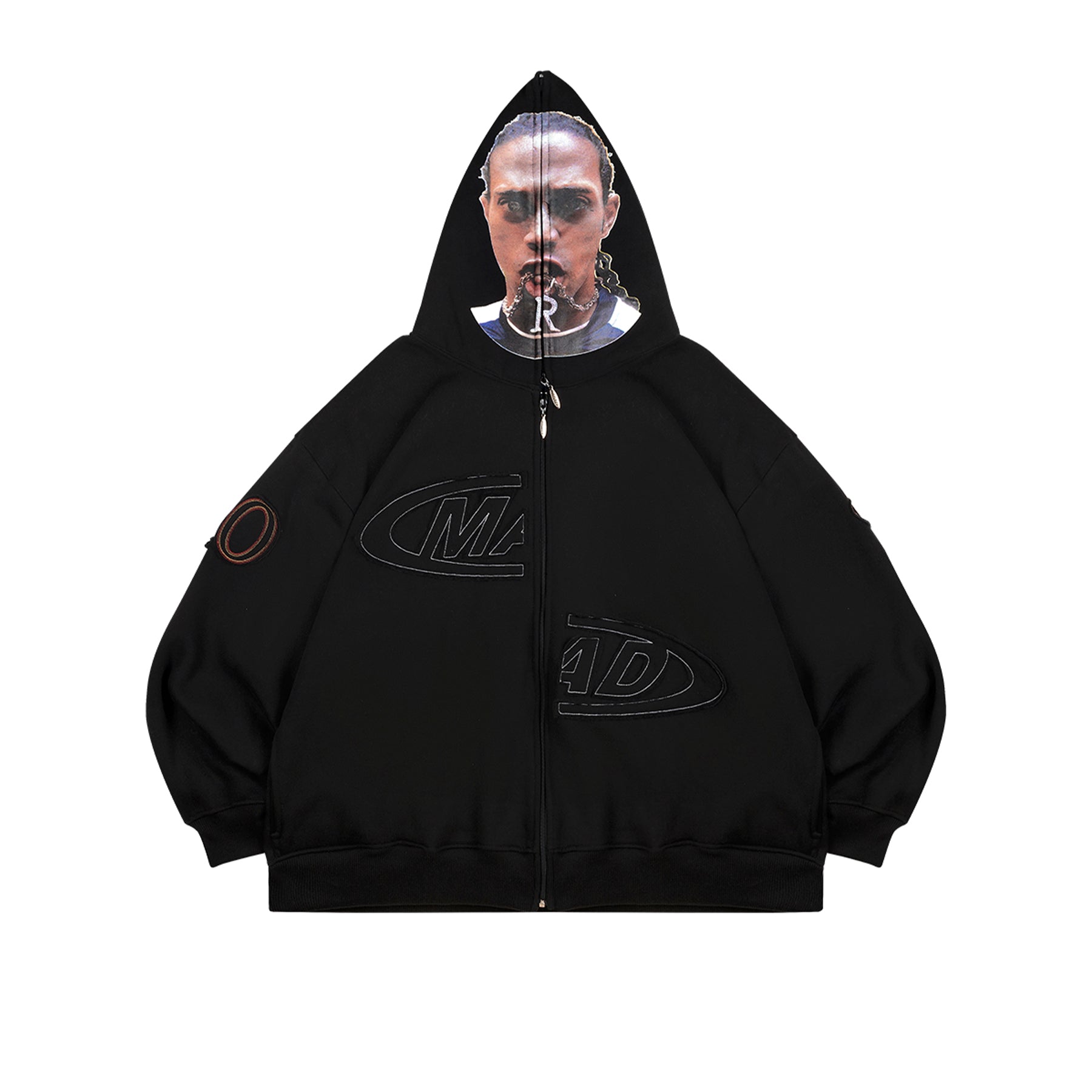 Casaco Moletom "Full Zip Sósia" Preto