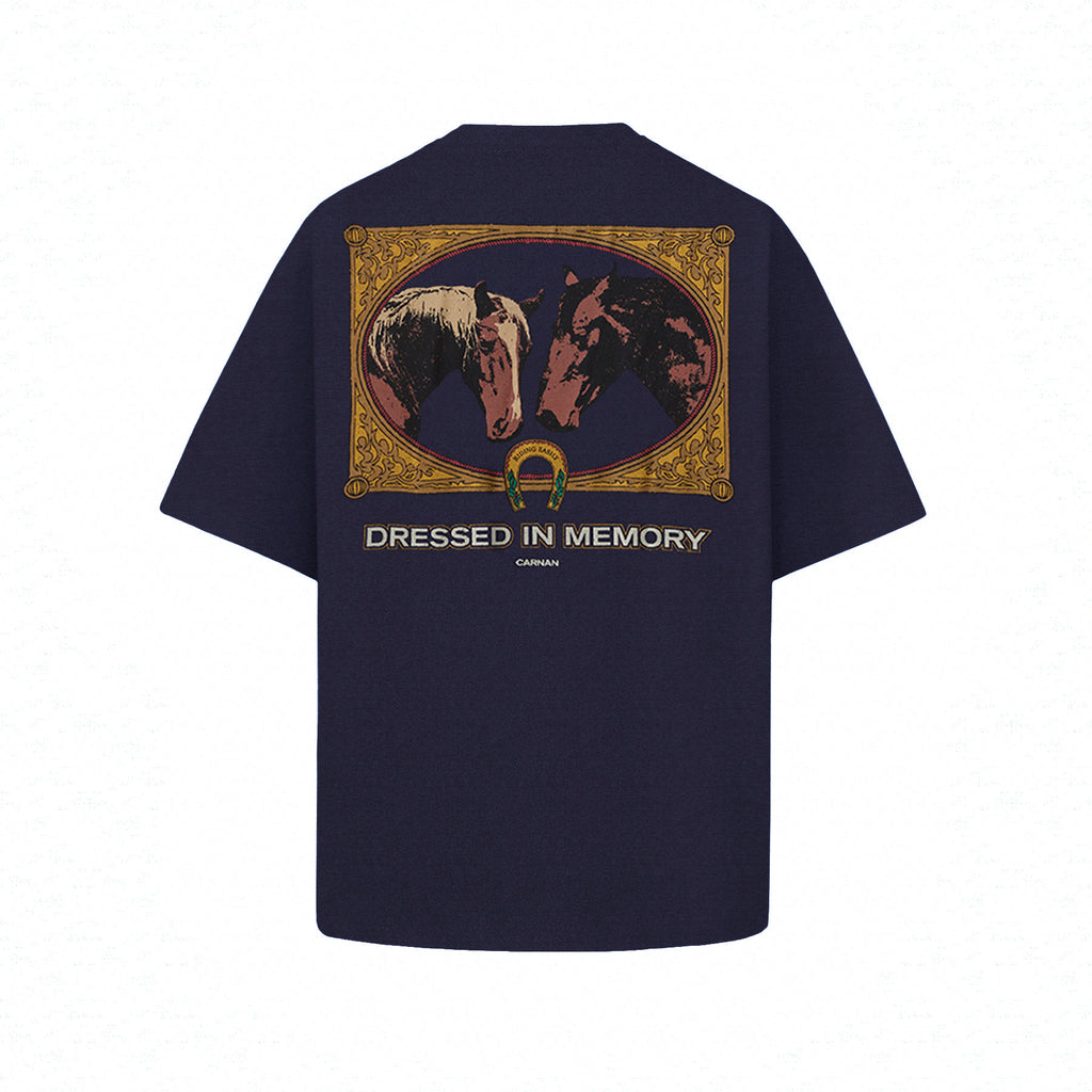 Camiseta “Horses Painting” Marinho