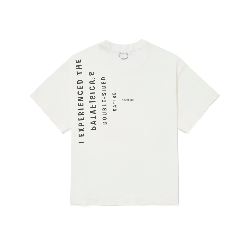 Camiseta “Double Satire” Branca