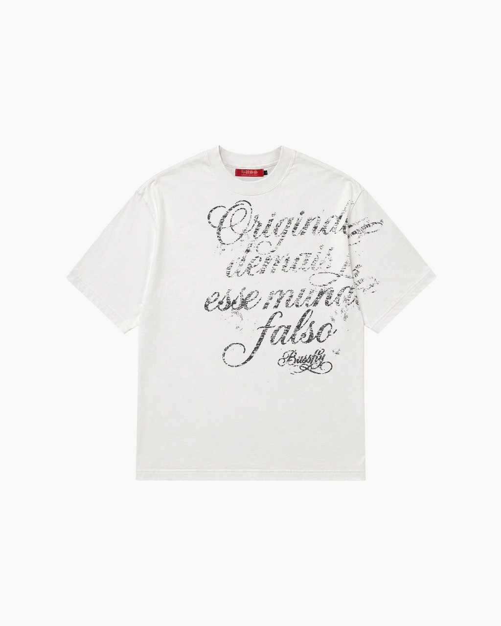Camiseta "Mundo Falso" Branca