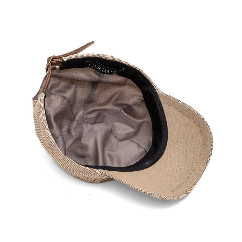 Boné Dad Hat "Pied Poule" Bege