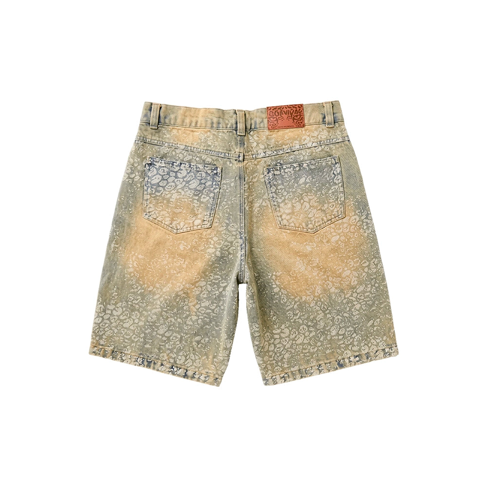Bermuda Jeans "Mancha Onça"