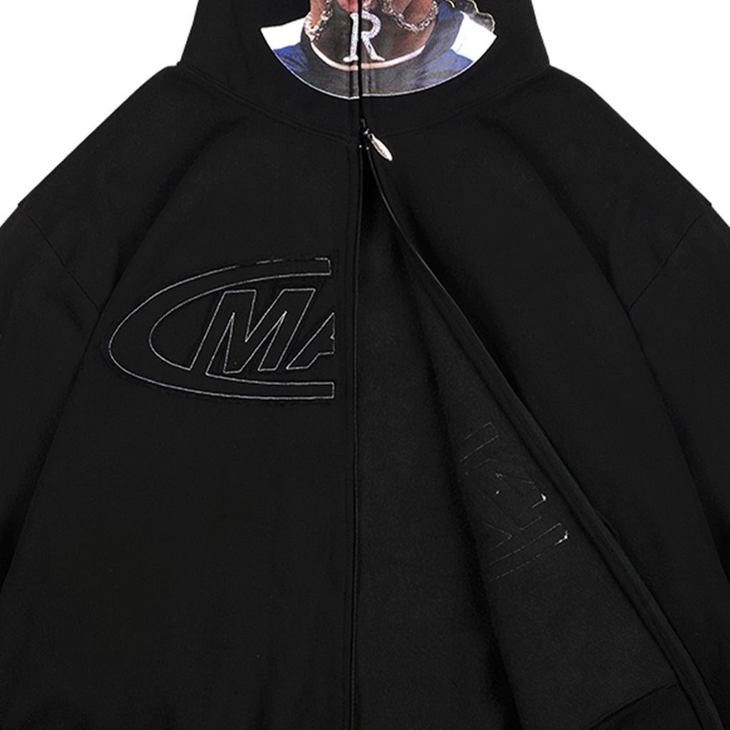 Casaco Moletom "Full Zip Sósia" Preto