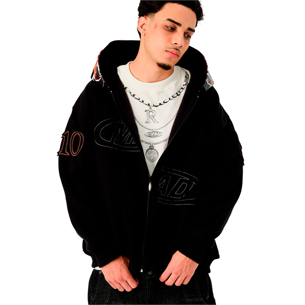 Casaco Moletom "Full Zip Sósia" Preto