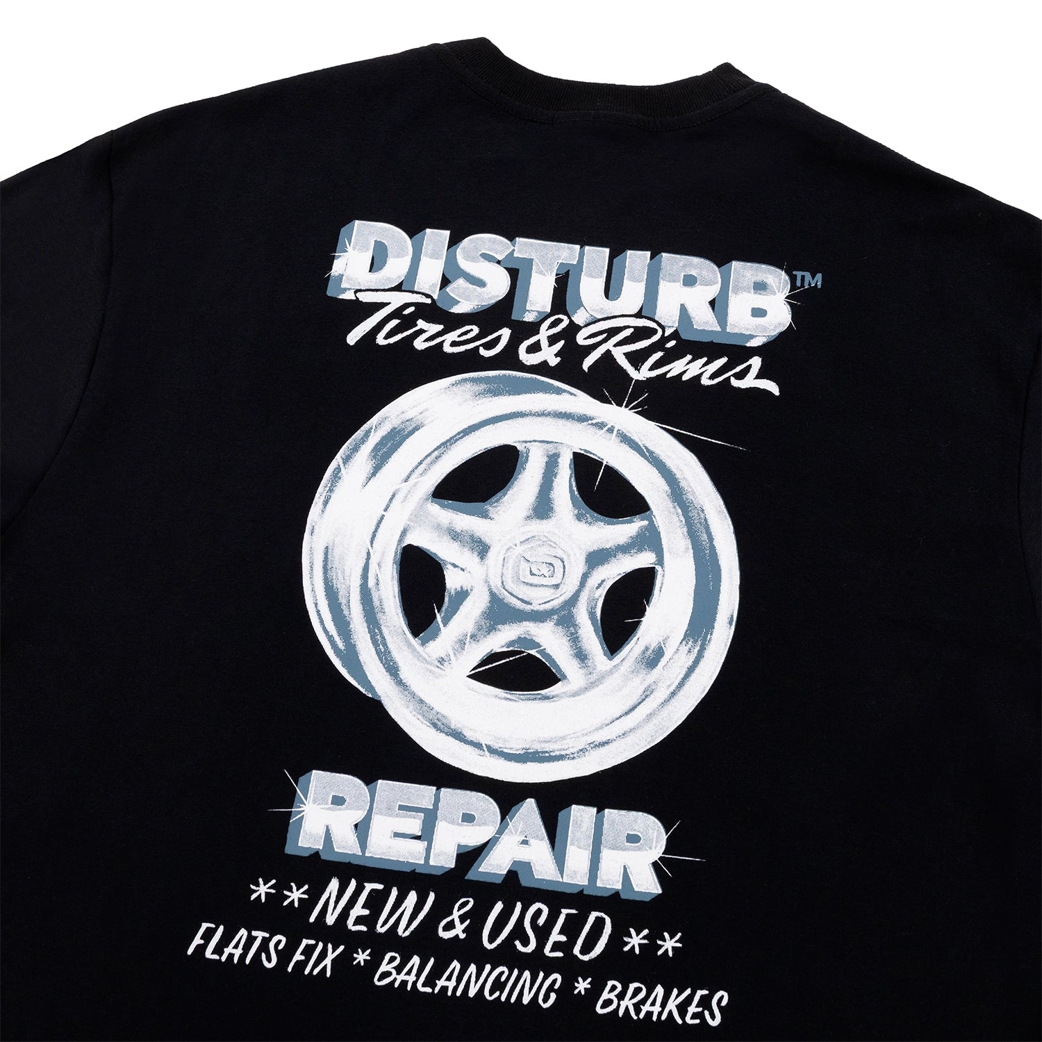 Camiseta "Tires & Rims" Preta