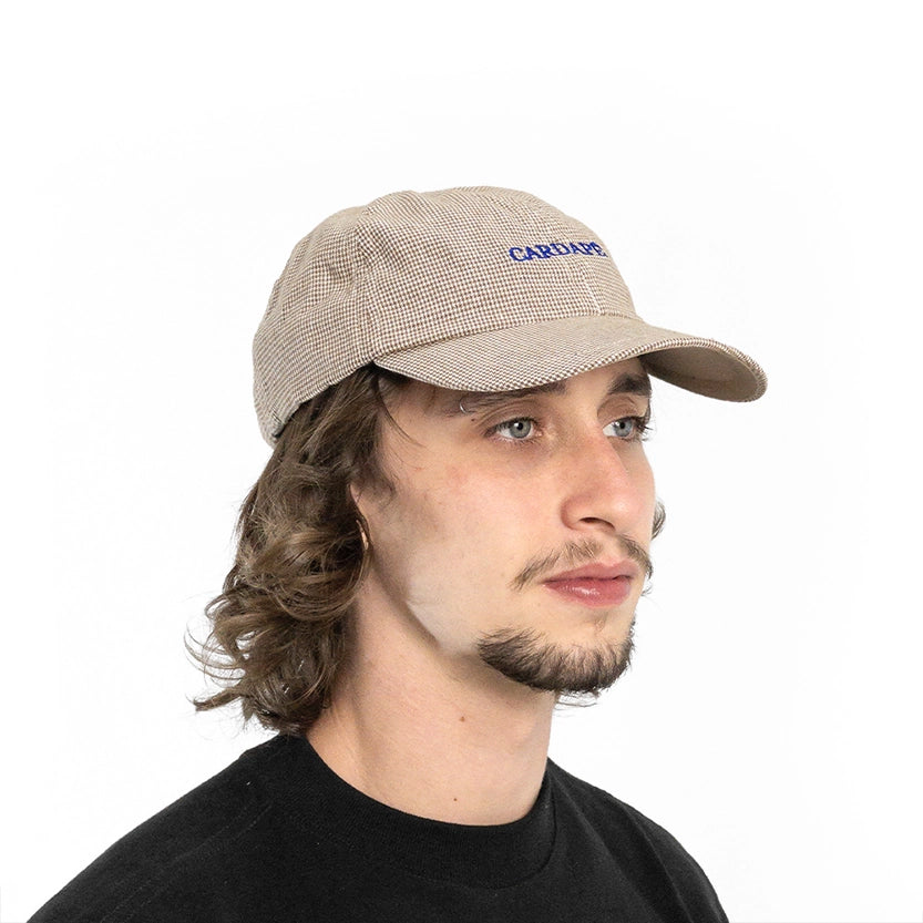 Boné Dad Hat "Pied Poule" Bege
