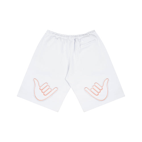 Bermuda de Moletom "Curvas de Campo" Branca