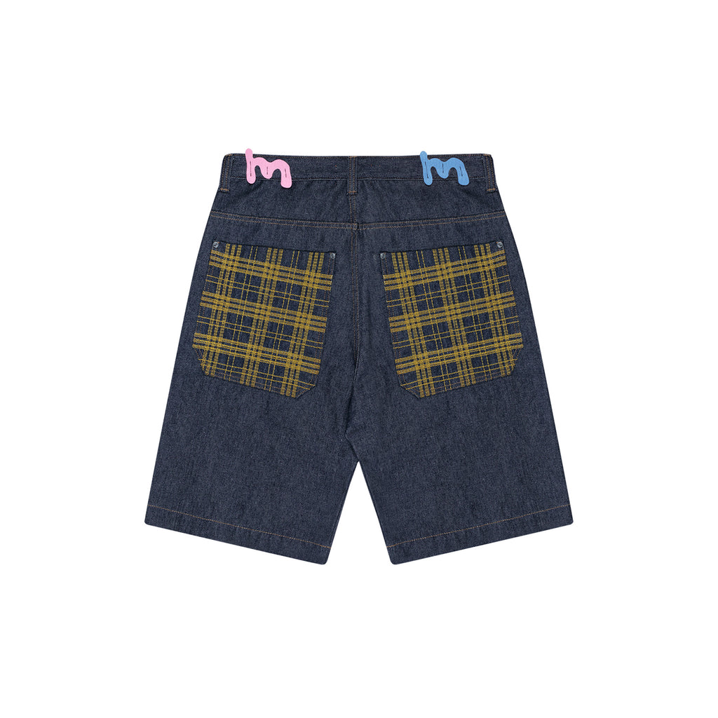 Bermuda Jeans "Laser Xadrez"