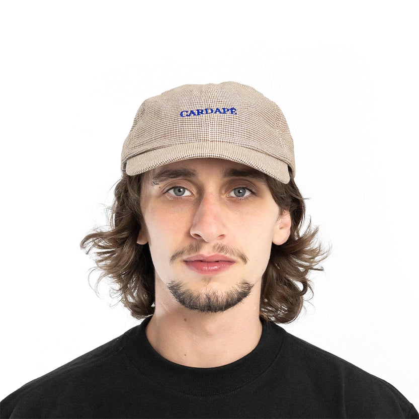 Boné Dad Hat "Pied Poule" Bege