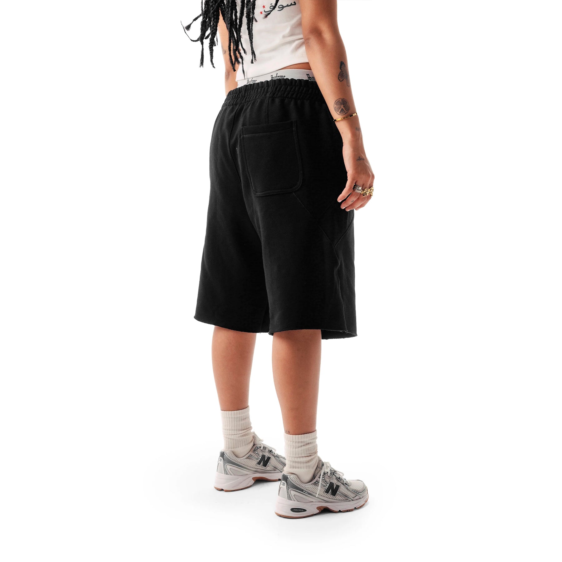 Bermuda de Moletom "4SUF" Preta