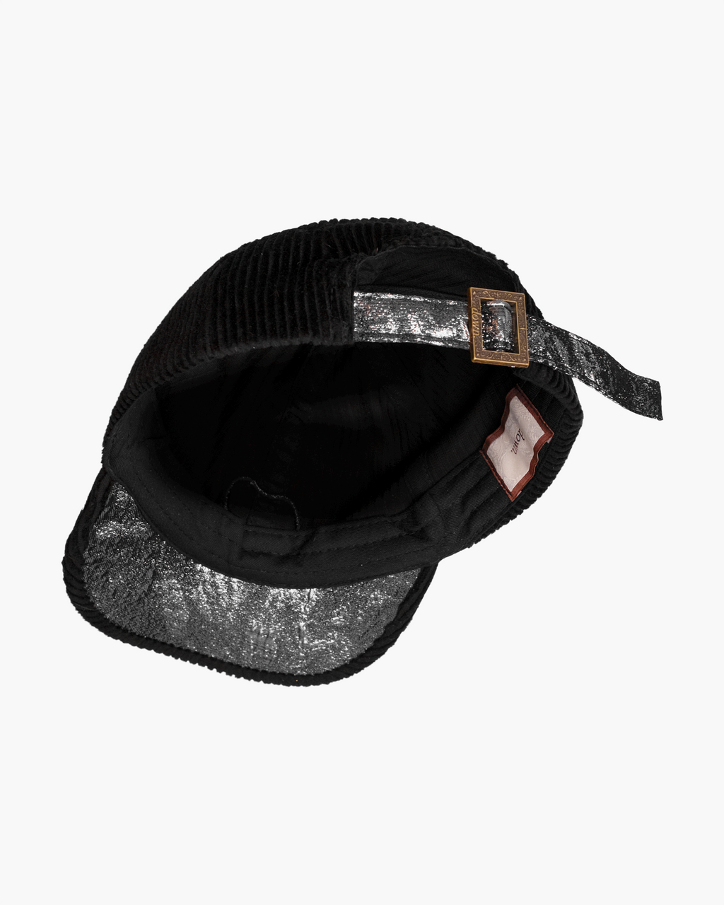 Boné de Cotelê "JACQUARD.68" Preto