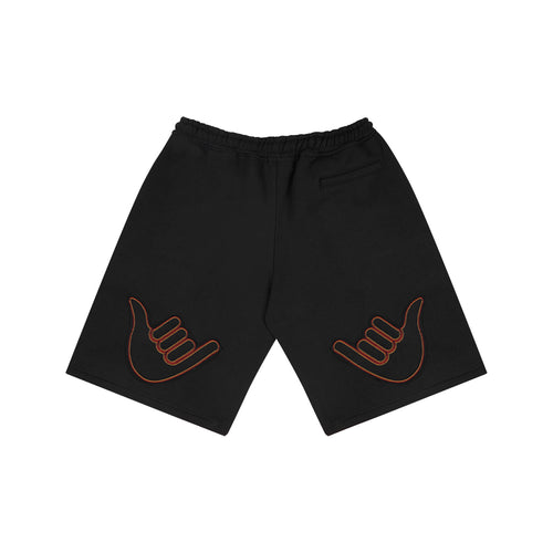 Bermuda de Moletom "Curvas de Campo" Preta