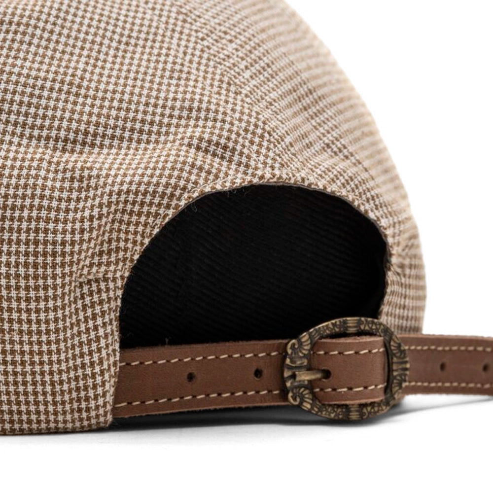 Boné Dad Hat "Pied Poule" Bege