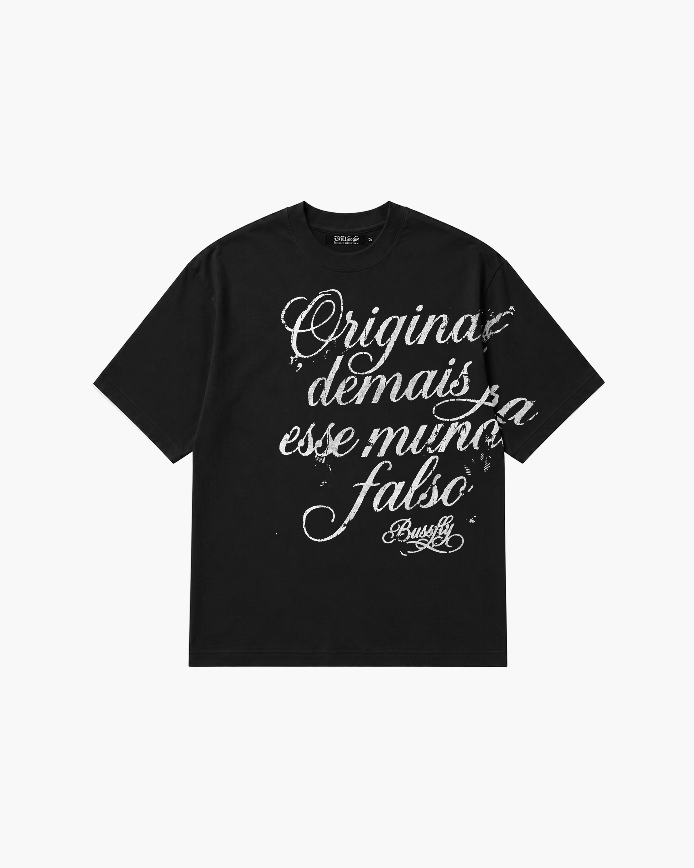 Camiseta "Mundo Falso" Preta