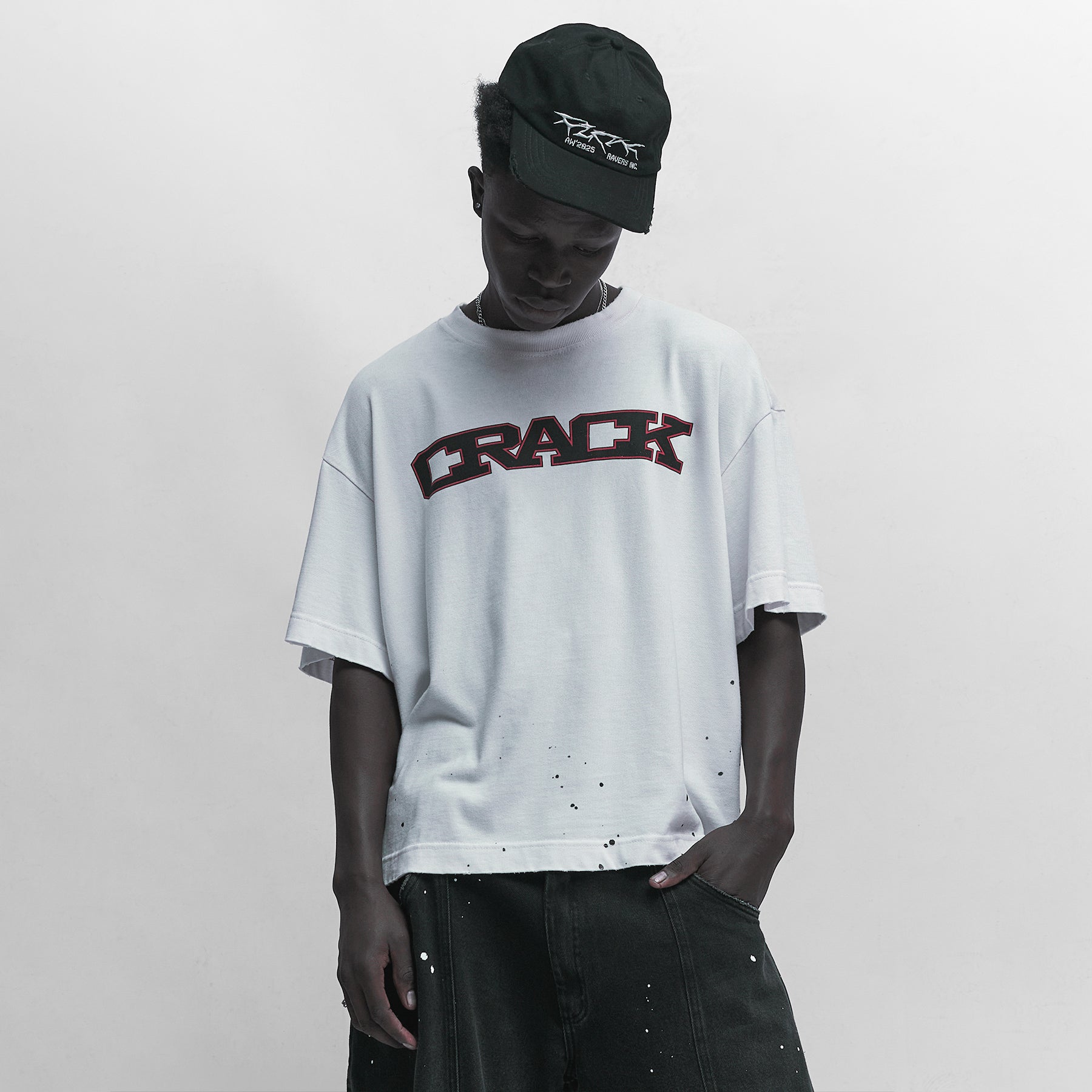 Camiseta "Crack" Branca