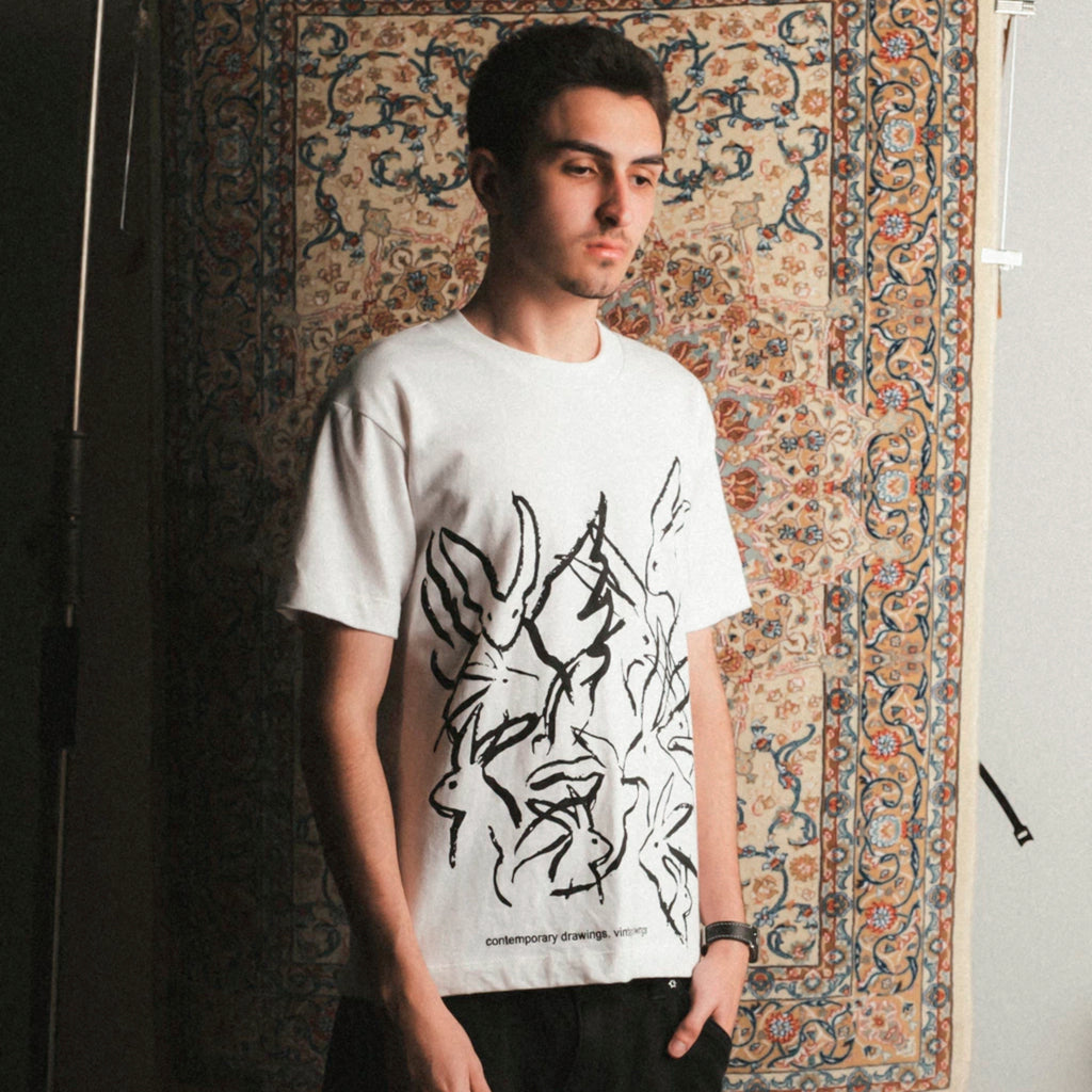 Camiseta "Vintage Drawings" Branco