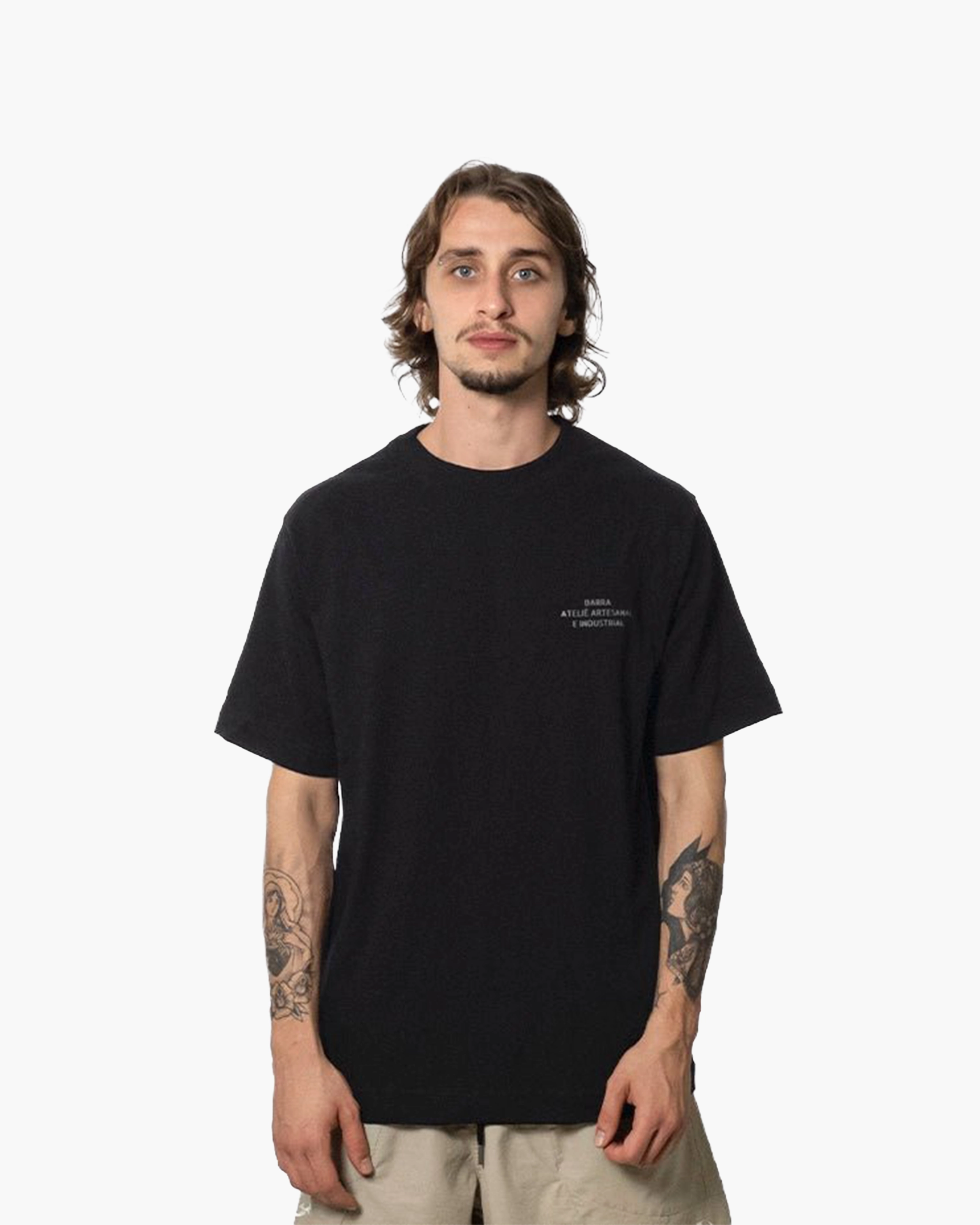 Camiseta "Ateliê Stencil" Preta