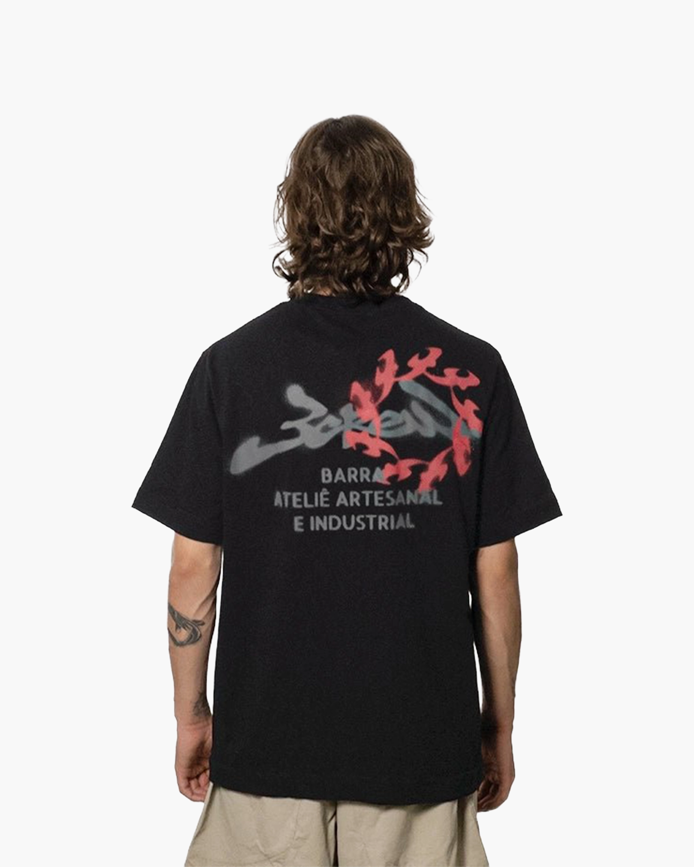 Camiseta "Ateliê Stencil" Preta