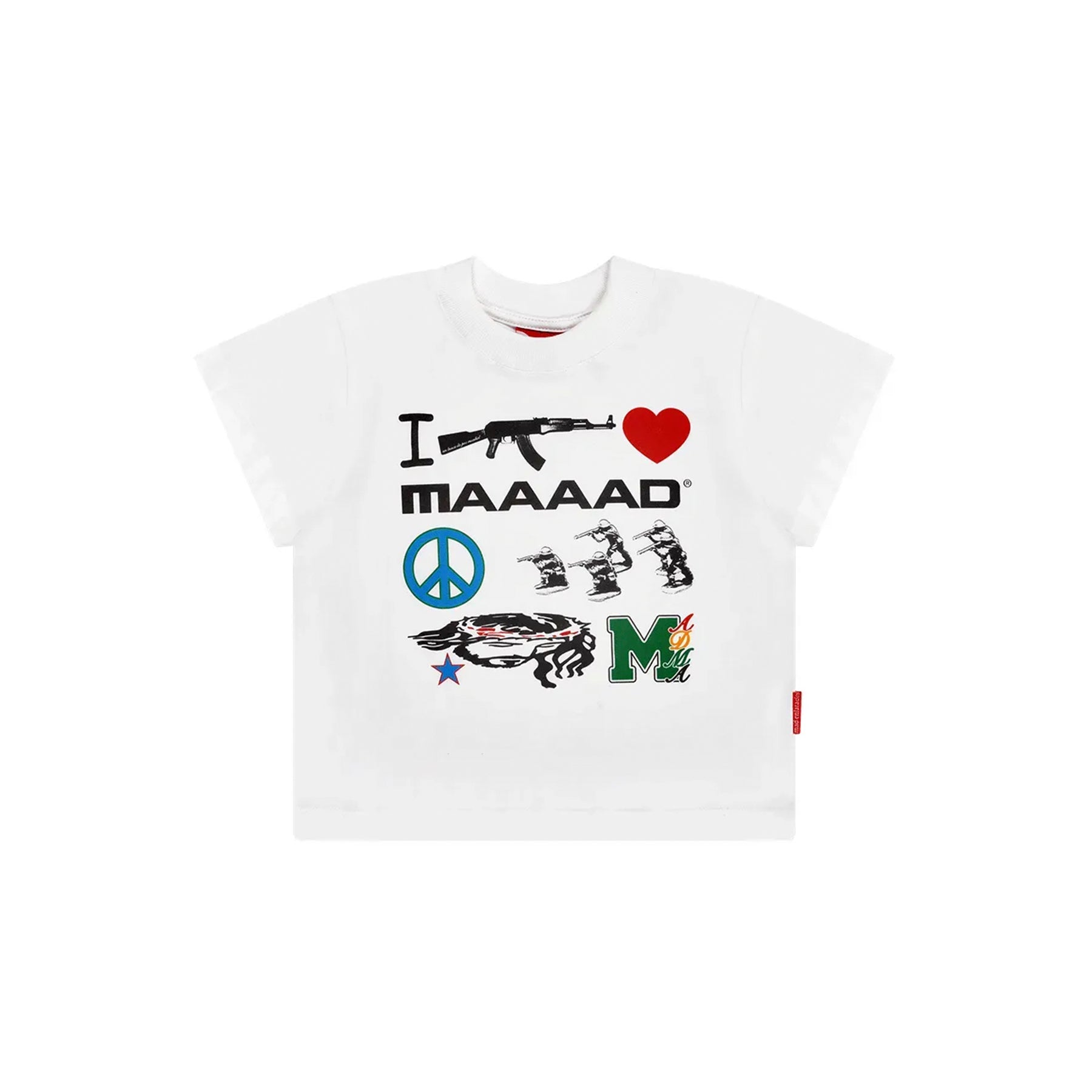 Camiseta Baby “I LOVE MAD” Branca