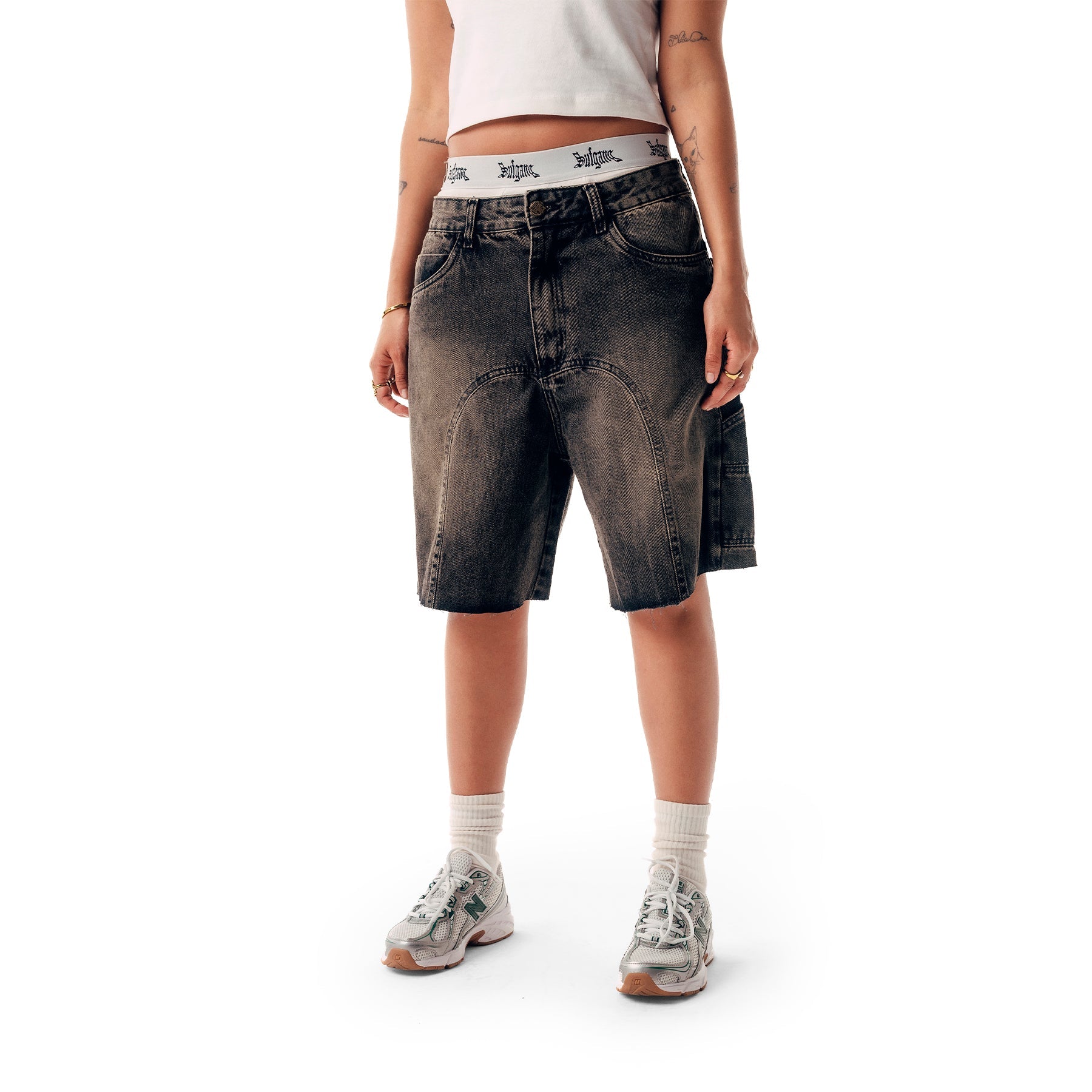 Bermuda Jeans "4SUF" Marrom - Drop Company