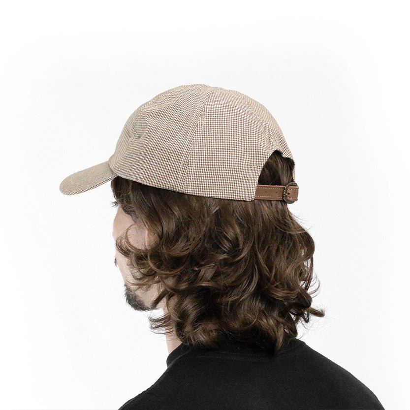 Boné Dad Hat "Pied Poule" Bege - Drop Company