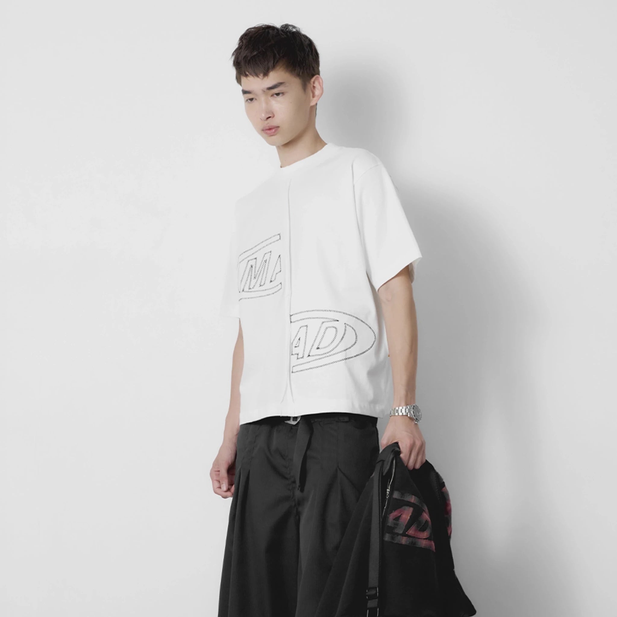 Camiseta "Portal Bordado 2.0" Branca - Drop Company