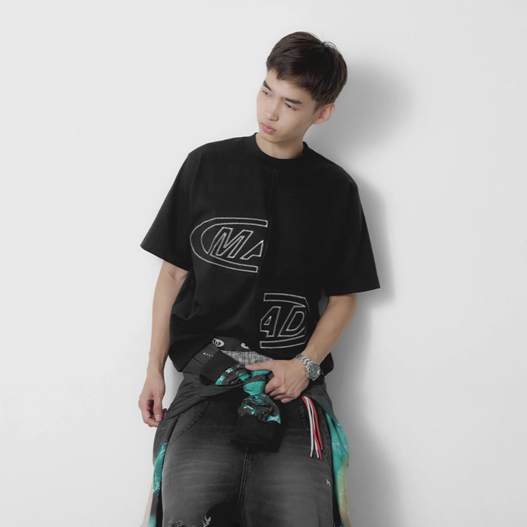 Camiseta "Portal Bordado 2.0" Preta - Drop Company
