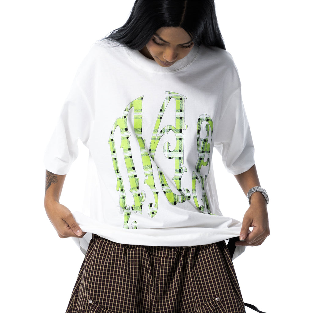 Camiseta "Xadrez Verde" Branca - Drop Company