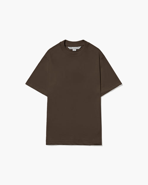 Camiseta "Logo Remix" Marrom