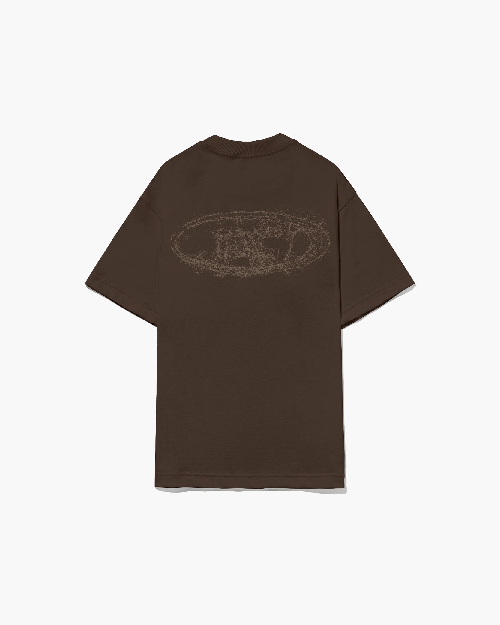 Camiseta "Logo Remix" Marrom