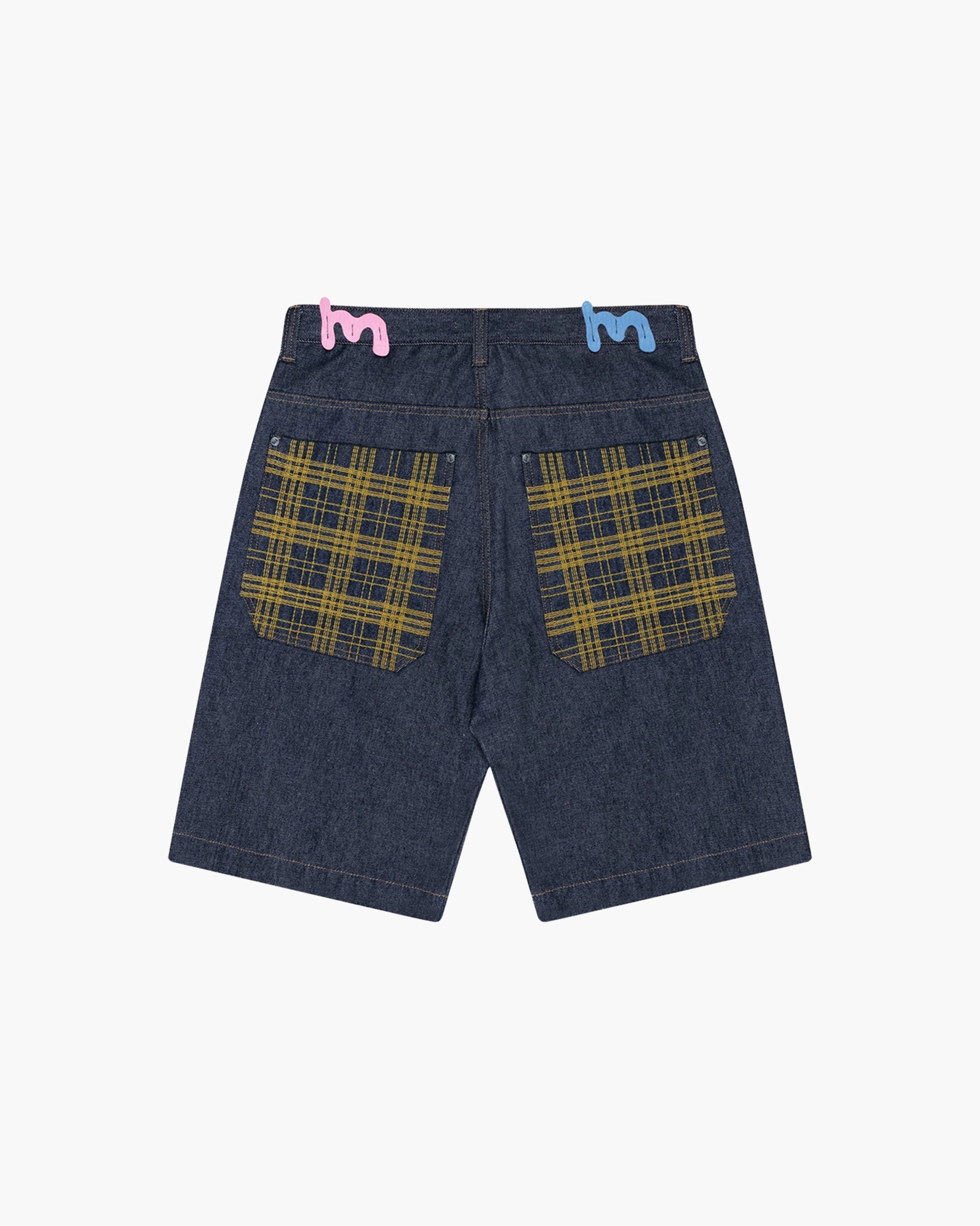 Bermuda Jeans "Laser Xadrez"