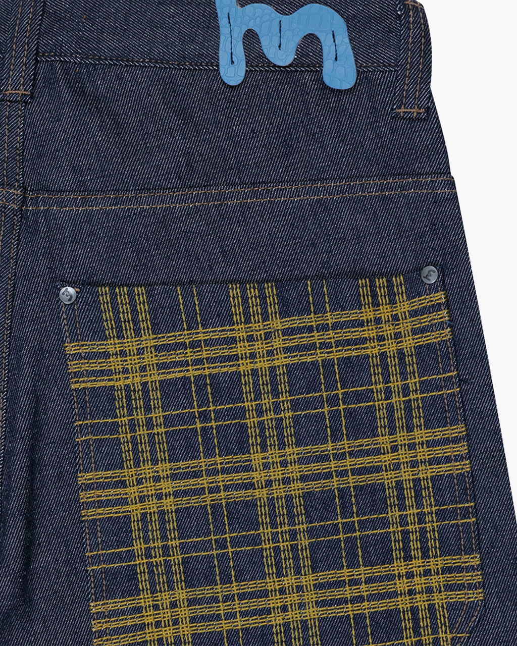 Bermuda Jeans "Laser Xadrez"