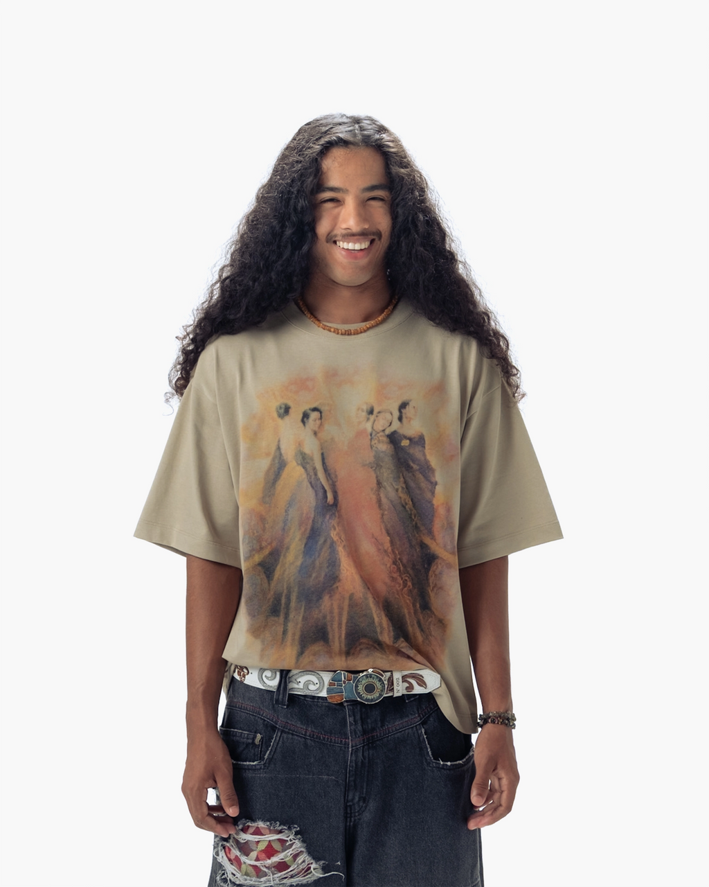 Camiseta "Transcendence" Bege