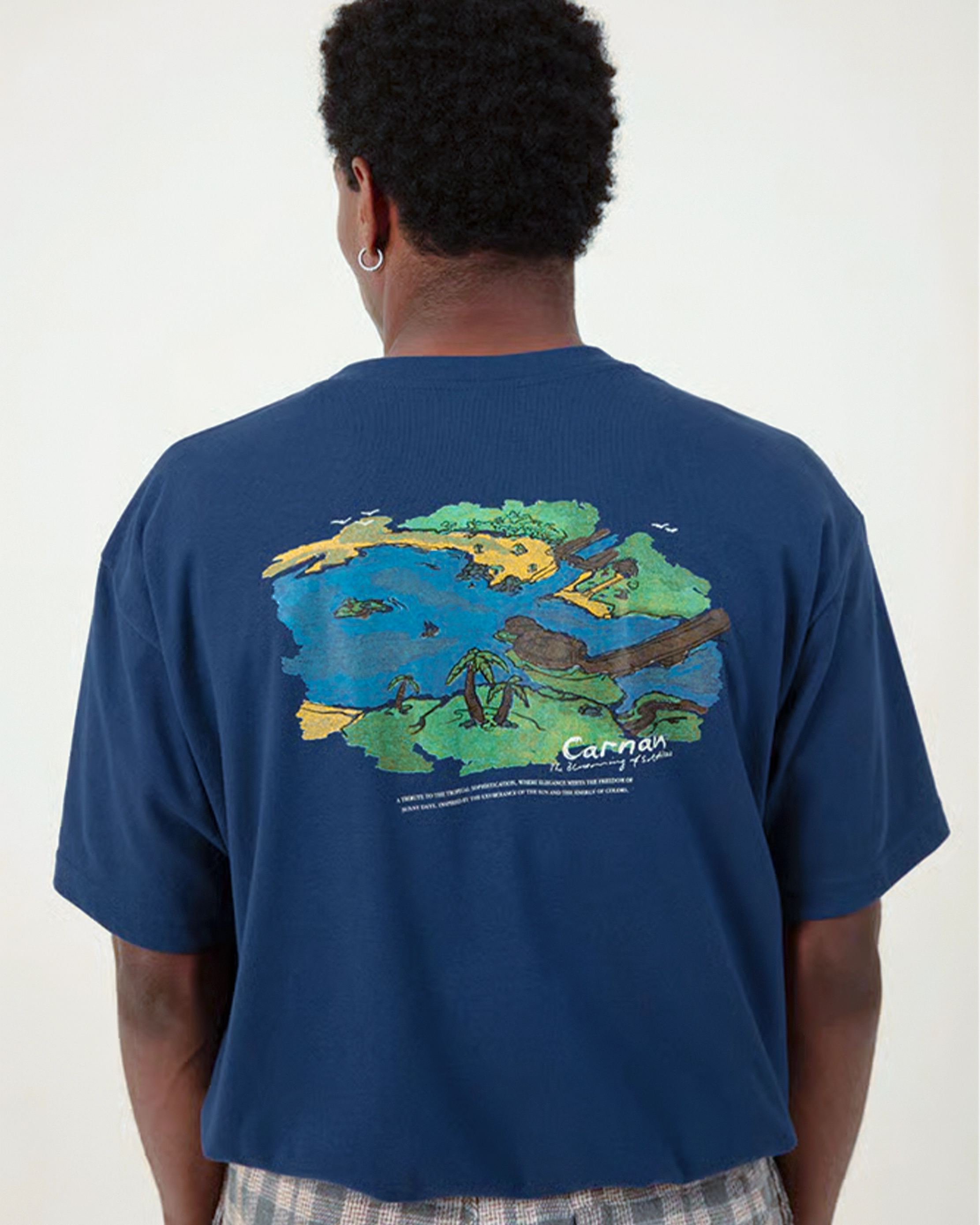 Camiseta "Landscape" Marinho
