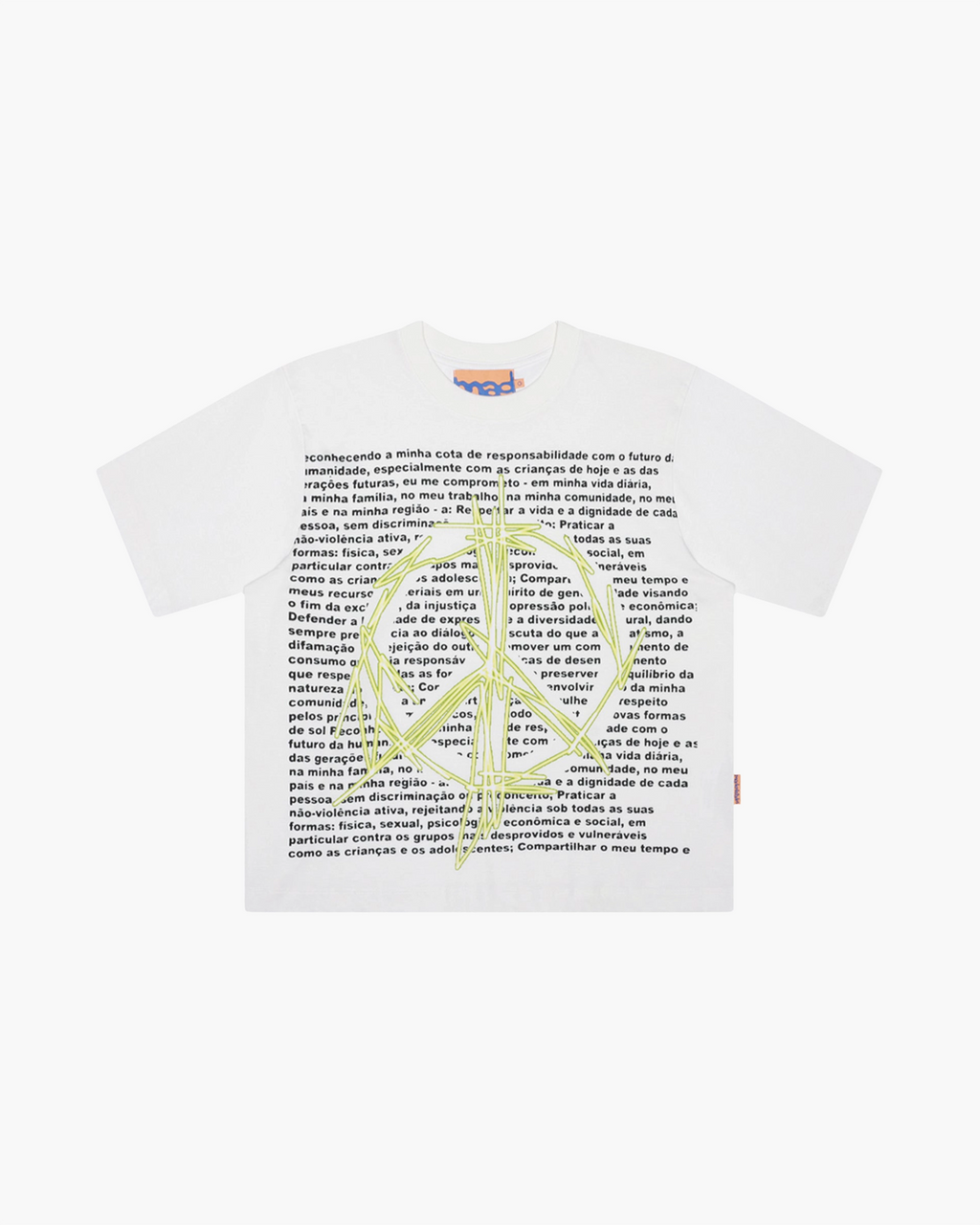 Camiseta "Manifesto da Paz" Branca