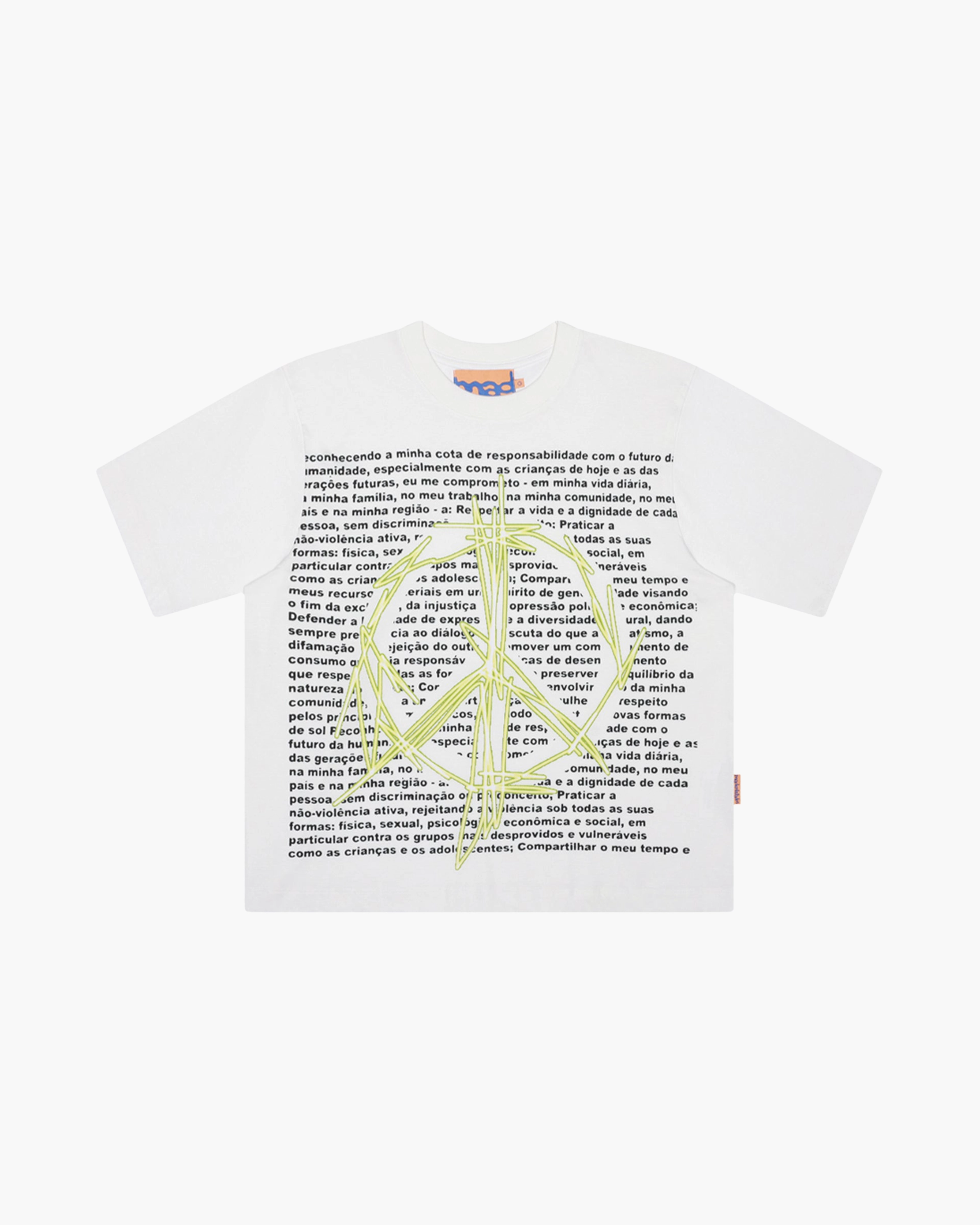 Camiseta "Manifesto da Paz" Branca