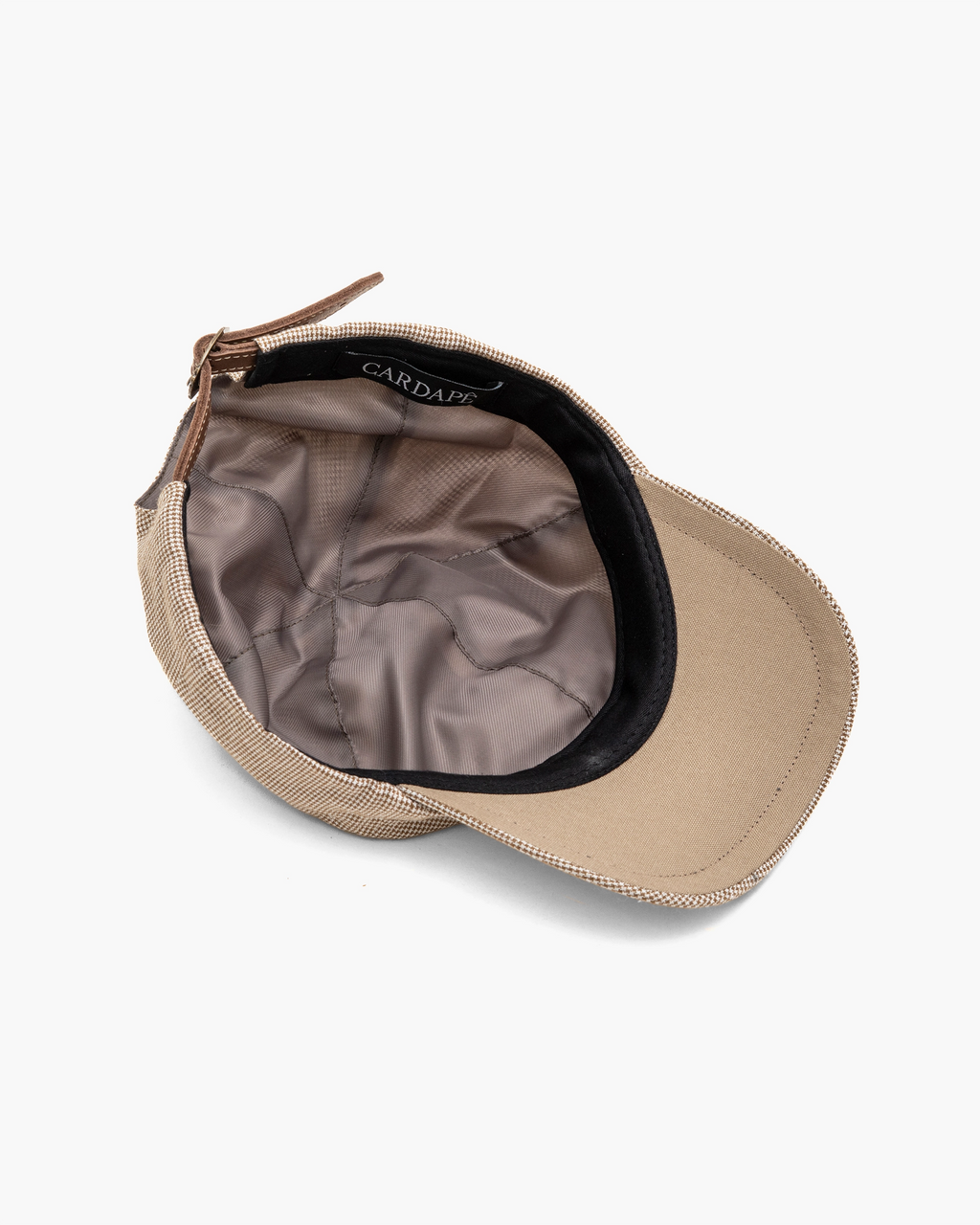 Boné Dad Hat "Pied Poule" Bege