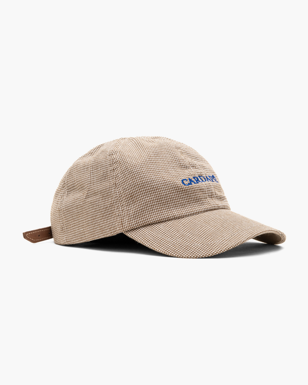 Boné Dad Hat "Pied Poule" Bege