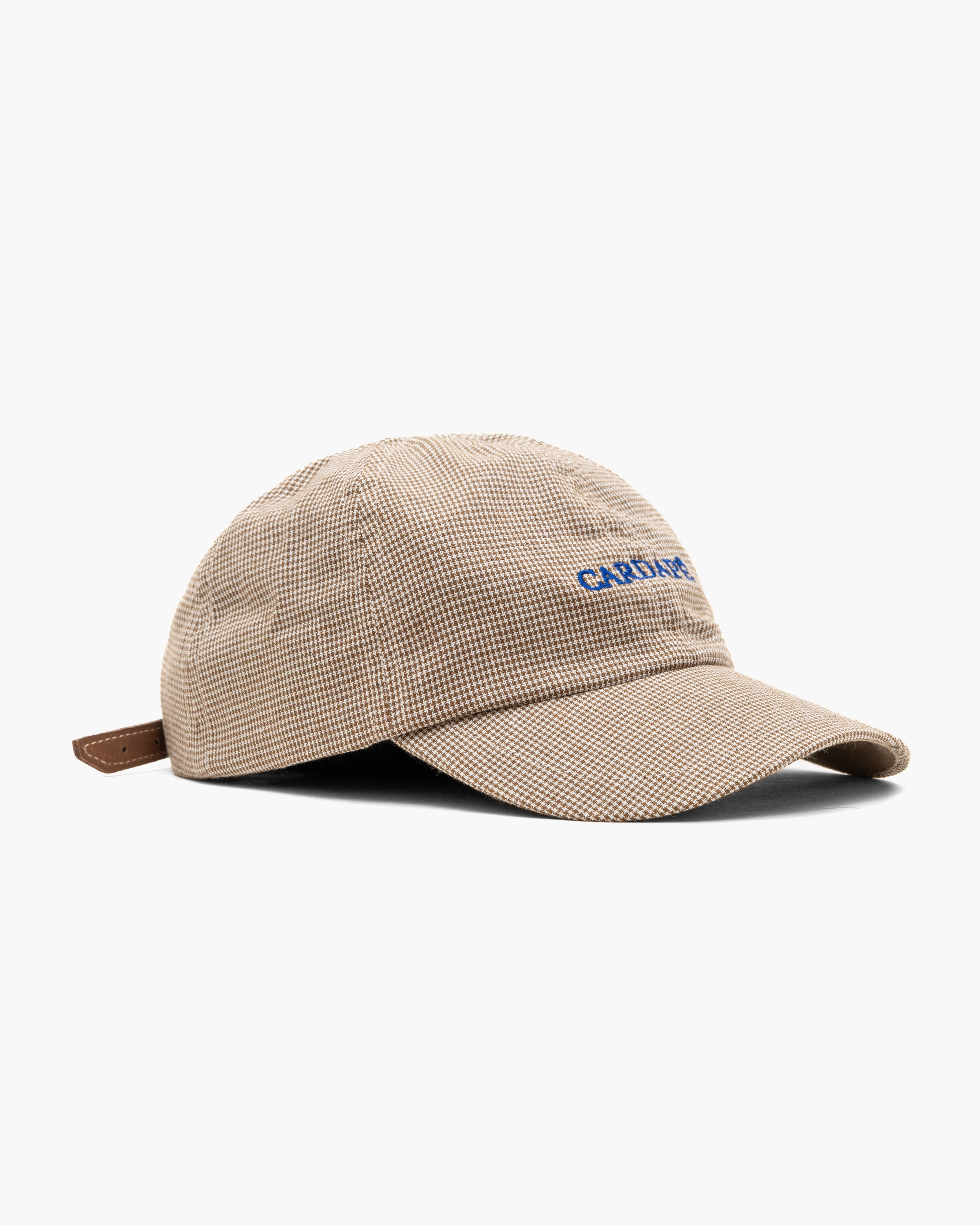 Boné Dad Hat "Pied Poule" Bege