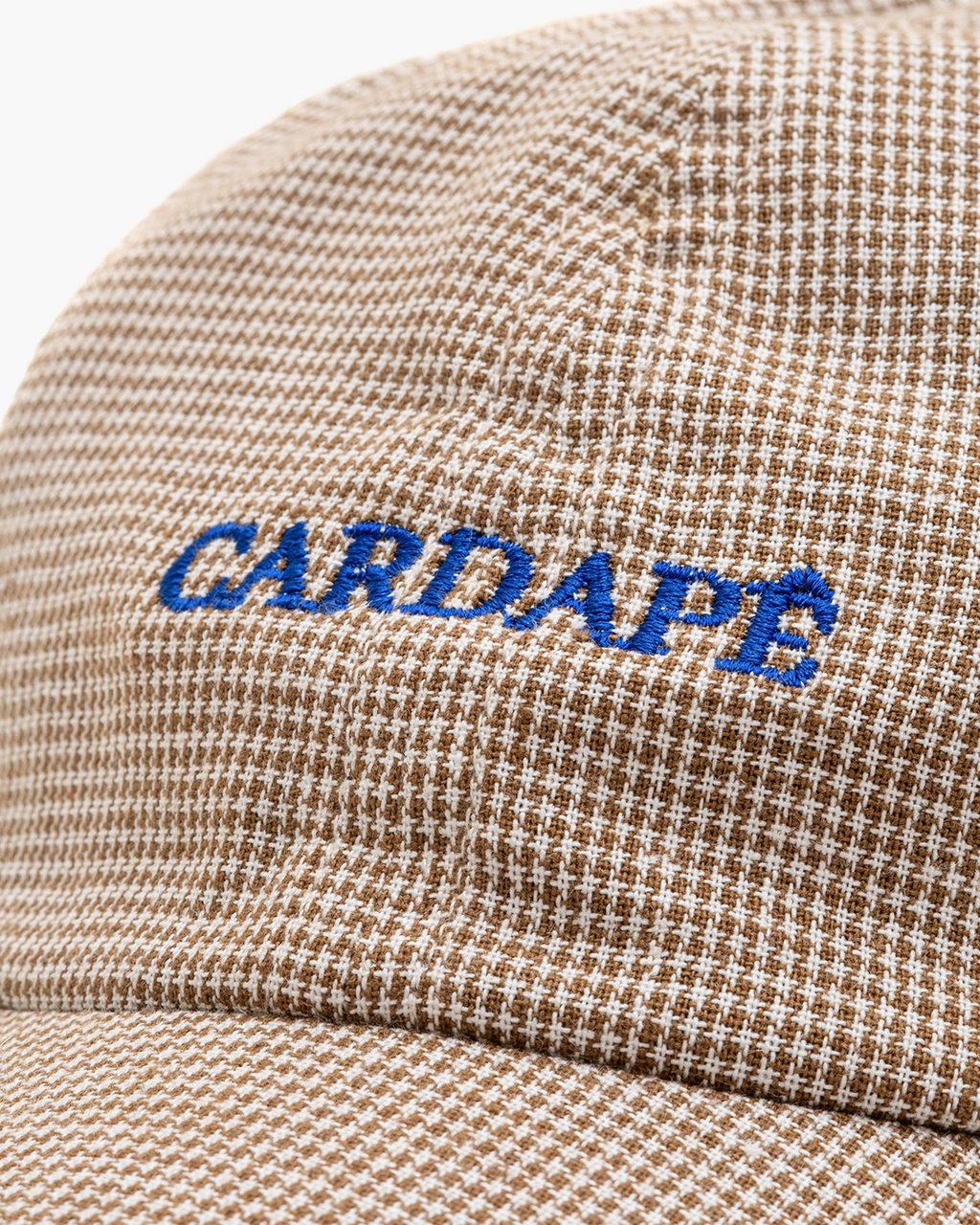 Boné Dad Hat "Pied Poule" Bege