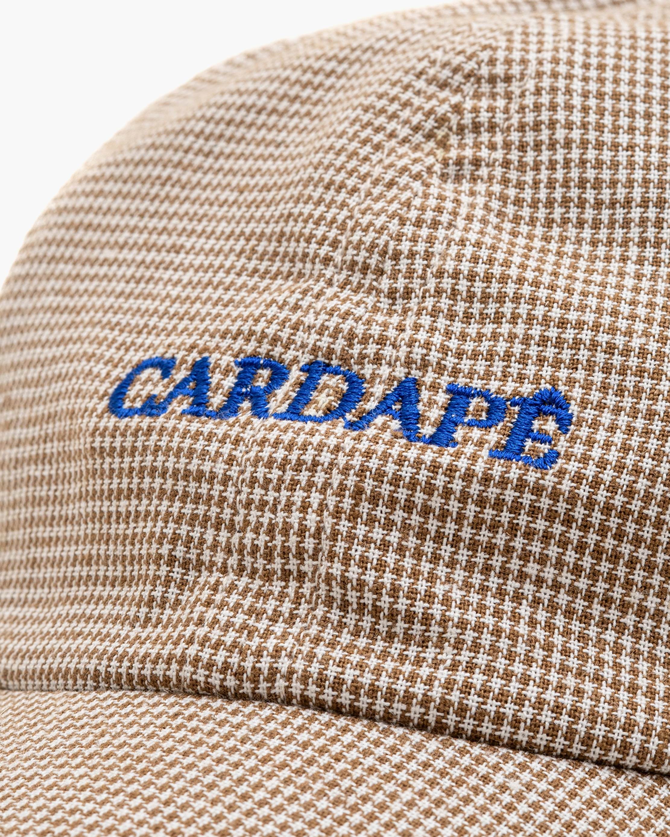 Boné Dad Hat "Pied Poule" Bege